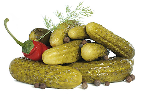 Freshly-salted cucumbers