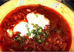 Russian food Borscht