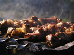 Russian food Shashlik